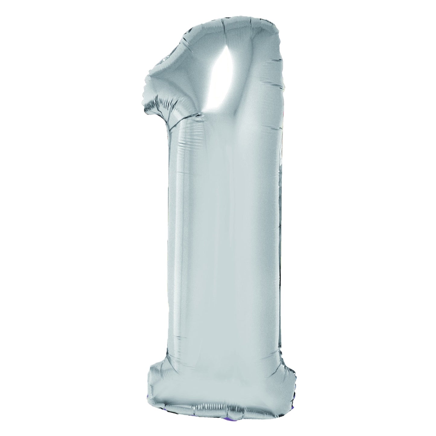 Balon decorativ gigant din folie cifra 1, argintiu metalizat, înălțime 85 cm, brand DACO, cod BL851AG, ideal pentru aniversări