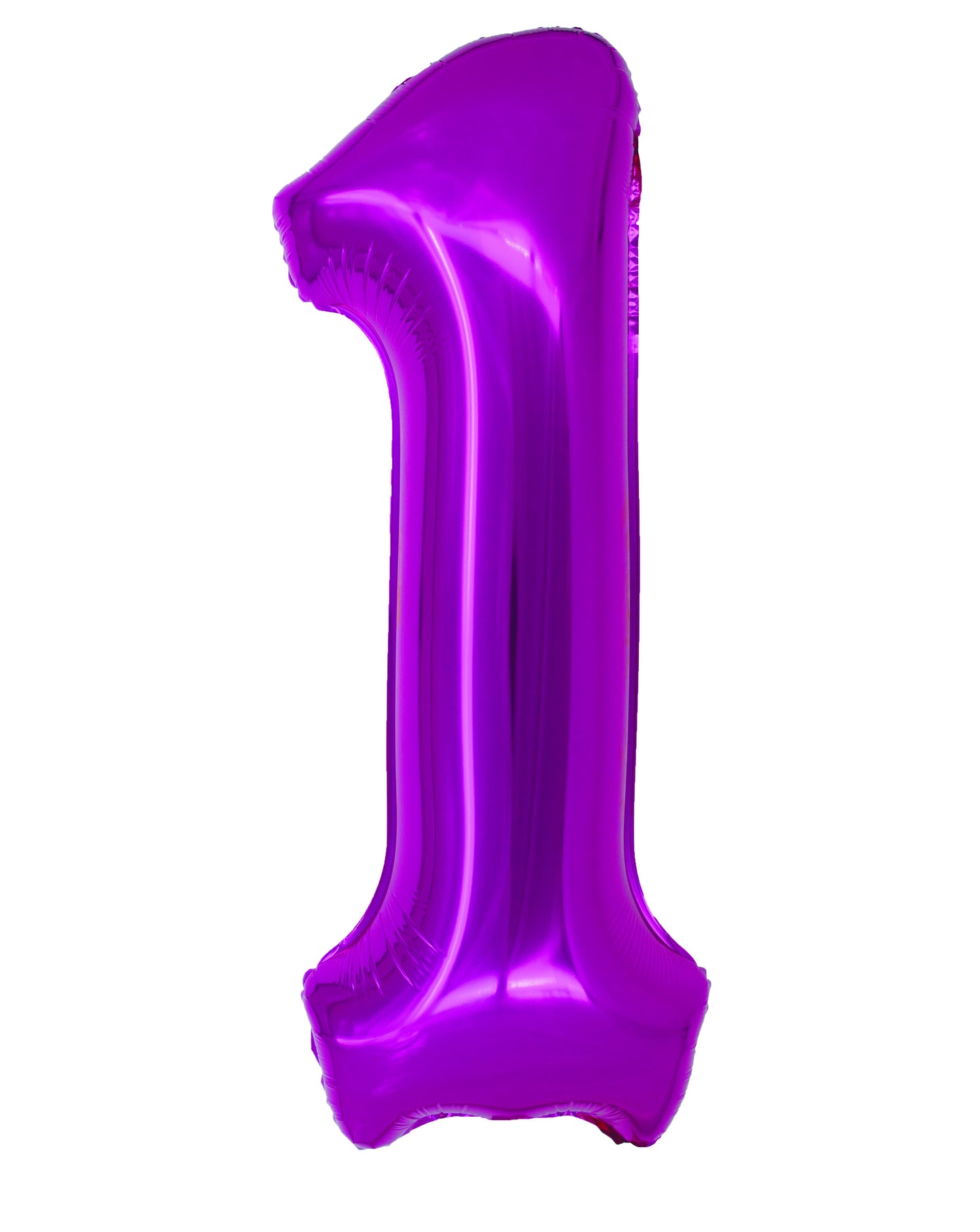Balon decorativ gigant din folie cifra 1, culoare roz magenta vibrant, înălțime 100 cm, brand DACO, ideal pentru prima aniversare și ședințe foto