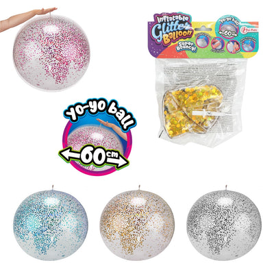 Balon Gigant, Glitter, Max. 60 Cm - Toi-Toys