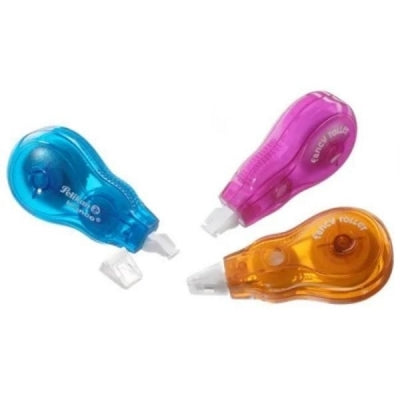 Banda corectoare Pelikan Blanco Roller Fancy 5mm x 6m carcasa transparenta culori asortate cu capac de protectie