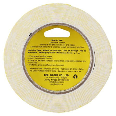 Banda dublu adeziva 5M*25.4MM DELI