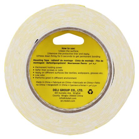 Banda dublu adeziva 5M*25.4MM DELI