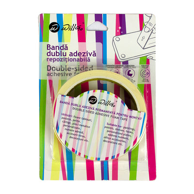 Banda dublu adeziva repozitionabila 24mm*3m Willgo