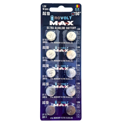 Baterie AG10 Alkalina Rovolt 10/set