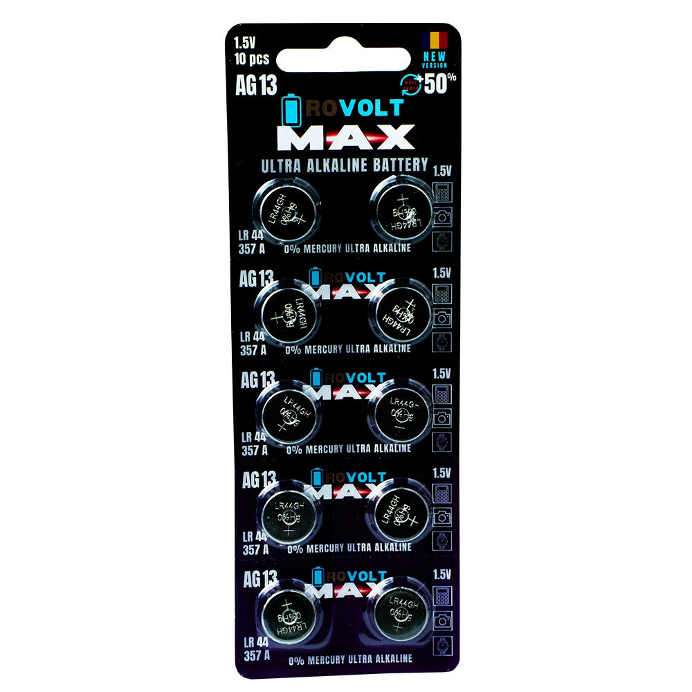 Baterie AG13, Alkalina ROVOLT 10/set