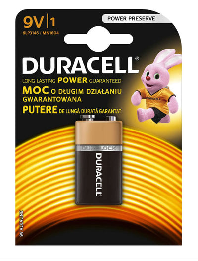 Baterii 9V Alcaline Duracell