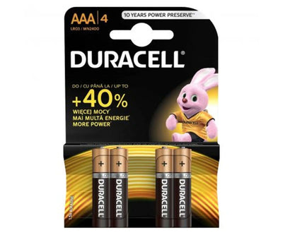 Baterii R3(Aaa) Alcaline Duracell 4 Bucati/Blister