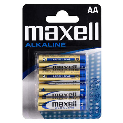 Baterii R6 (Aa) 1.5V Alcaline 4Buc/Blister Maxell