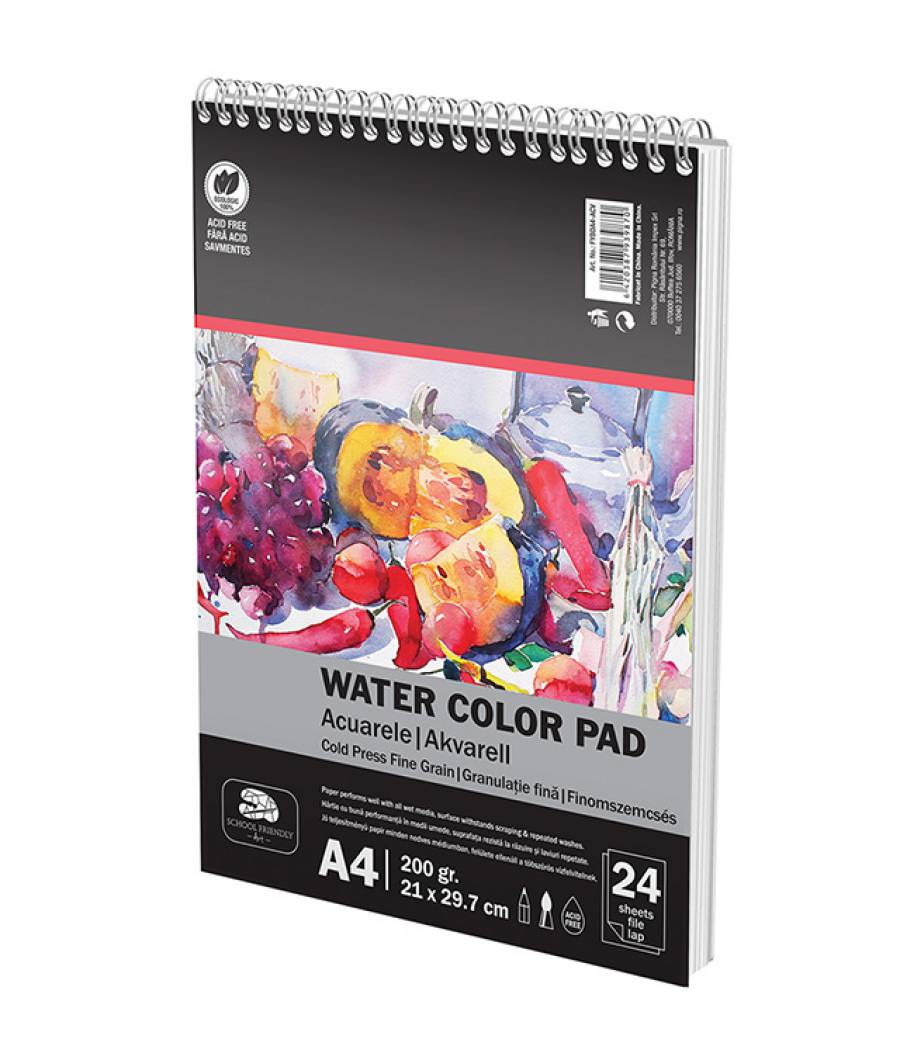 Bloc Desen A4 Acuarela 200G 24 File Pigna