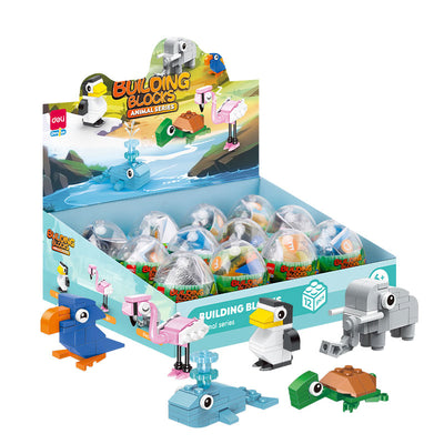Blocuri de construcție tip Lego animale asortate Deli din plastic cu design realist pentru copii
