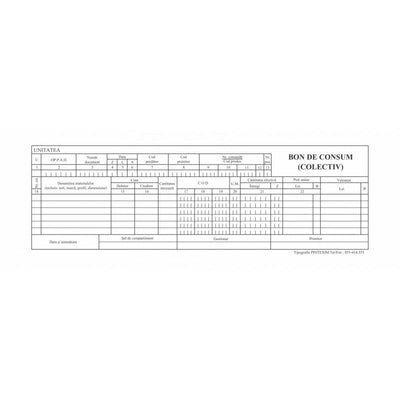Bon Consum 1/2 A4 Autocopiativ 3Ex