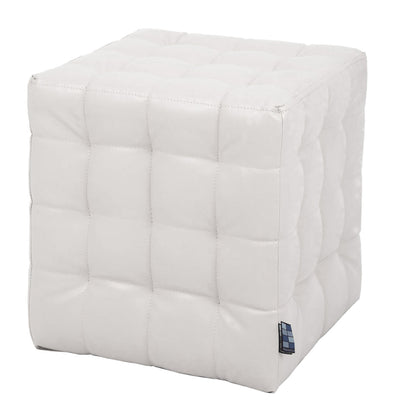 Taburet Bump - Imitatie Piele Alb - 21894