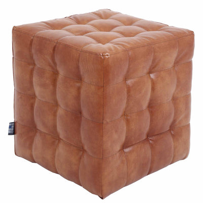Taburet Bump - Imitatie Piele Coniac - 8070