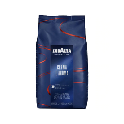 Pachet de cafea boabe Lavazza Crema e Aroma albastră 1kg cu note de alune și nucșoară