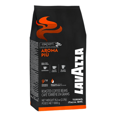 Pachet de cafea boabe Lavazza Expert Plus Aroma Piu 1kg pentru vending cu note de miere și migdale
