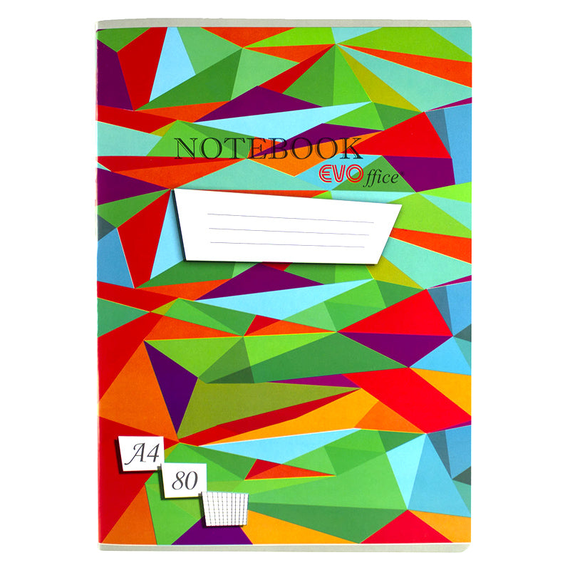 Caiet A4 80 File Coperta Policromie Matematica Evoffice