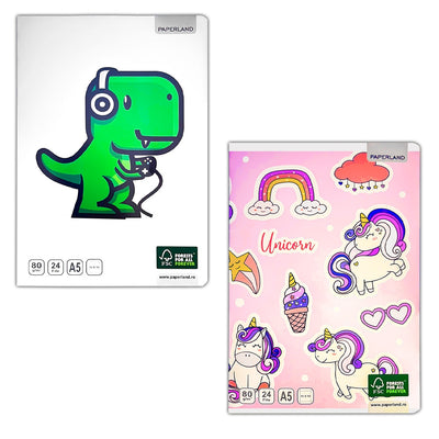 Caiet A5, 24 File, Patratele 10X10Mm, 80G - Romania