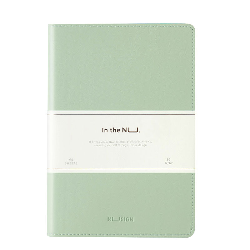 Caiet Birou A5 96 File Dictando Coperta Imitatie Piele Verde Nusign Deli
