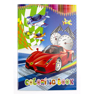 Caiet De Colorat A5 ,8 File Colorat, 2 File Abtibilduri, Diverse Modele Evoffice