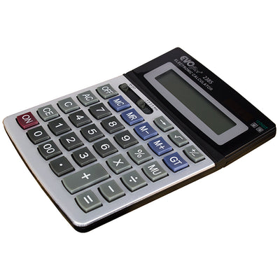 Calculator 12 Dgt , 14.2*19.7 Cm, Front Metalic Si Ecran Rabatabil Evoffice