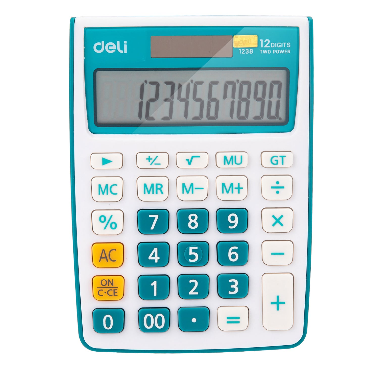 Calculator Birou 12Dig Alb-Albastru 1238 Deli