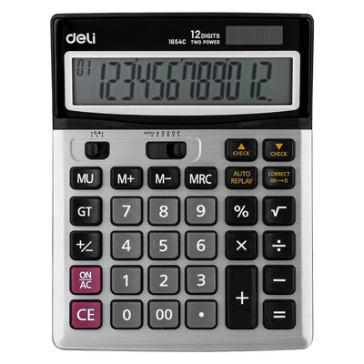 Calculator Birou 12Dig Metal 1654C Deli
