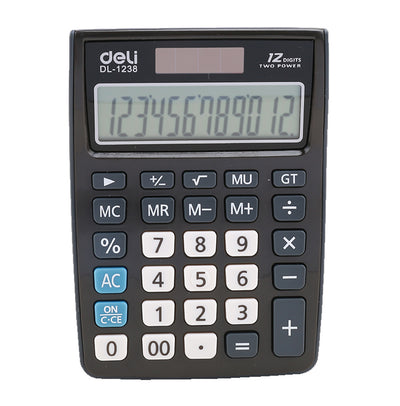 Calculator Birou 12Dig Negru 1238 Deli