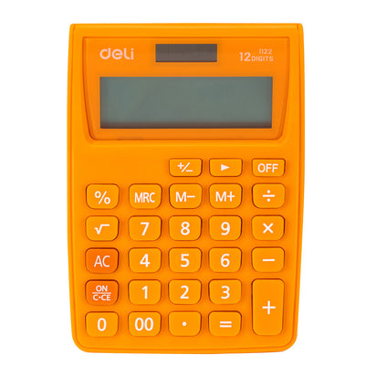 Calculator Buzunar 12Dig Alb-Portocaliu 1122 Deli