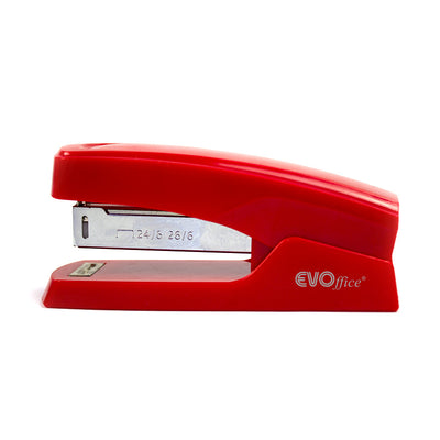 Capsator plastic mediu 24/6, 26/6 30 coli rosu EVOffice