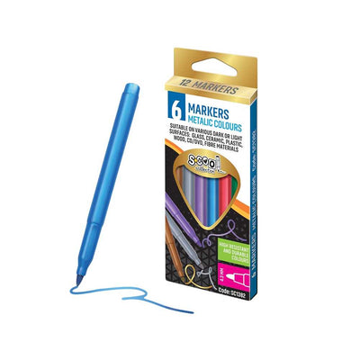 Carioca, Culori Metalice, 6 Buc/Set - S-Cool