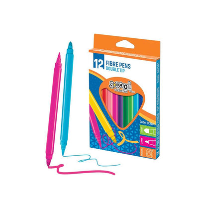 Carioca Dubla, 12 Culori/Set - S-Cool