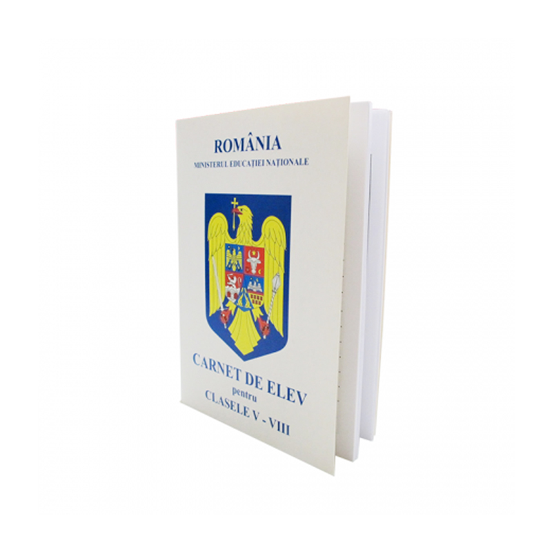 Carnet de elev oficial pentru clasele V-VIII, destinat evidenței situației școlare în gimnaziu