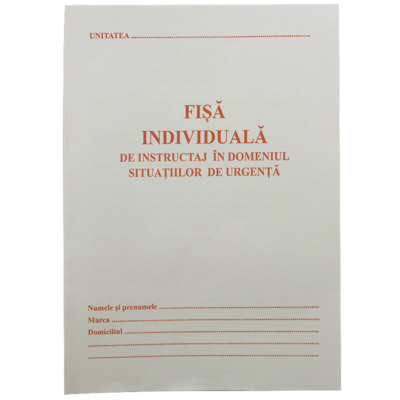 Carnet Situatii Urgenta A5