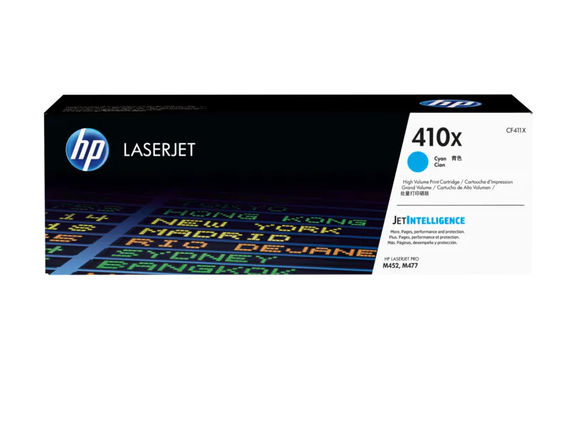 Toner HP 410X (CF411X), albastru (cyan), original, 5000 pagini