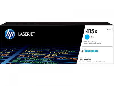 Toner HP 415X (W2031X), albastru (cyan), original, 6000 pagini