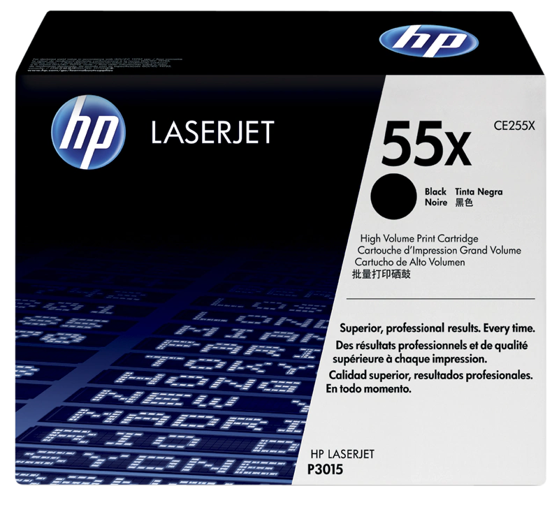 Toner HP 55X (CE255X), Negru (Black), Original, 12.5k pagini