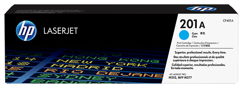 Toner original HP 201A (CF401A) albastru (Cyan), 1330 pagini