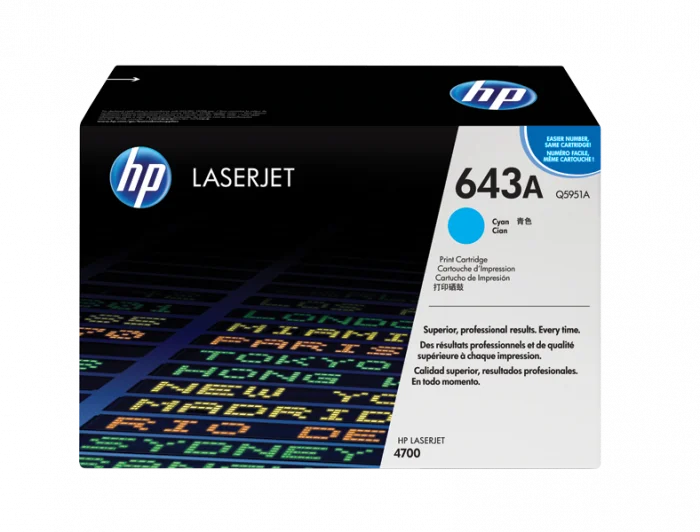 Toner HP 643A (Q5951A), albastru (cyan), original, 10.000 pagini