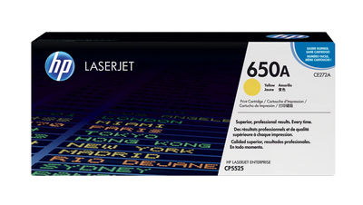 Toner HP 650A (CE272A), galben (Yellow), original, 15000 pagini