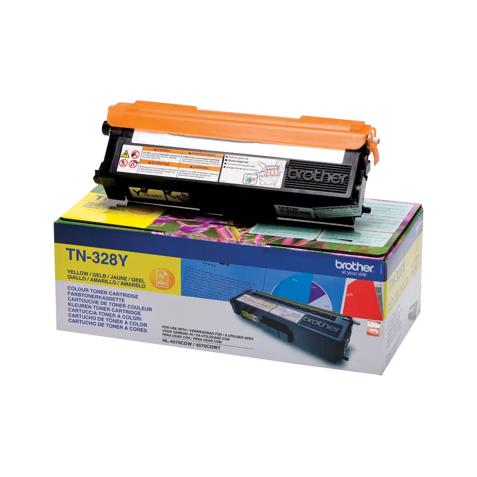 Toner Brother TN-328Y, galben (Yellow), original, 6000 pagini
