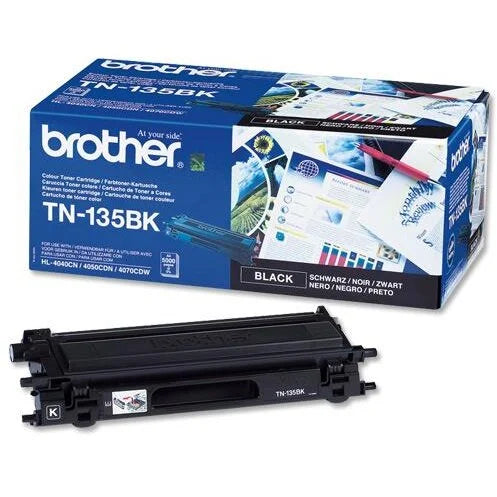 Toner Brother TN-135BK, negru (black), original, 5000 pagini