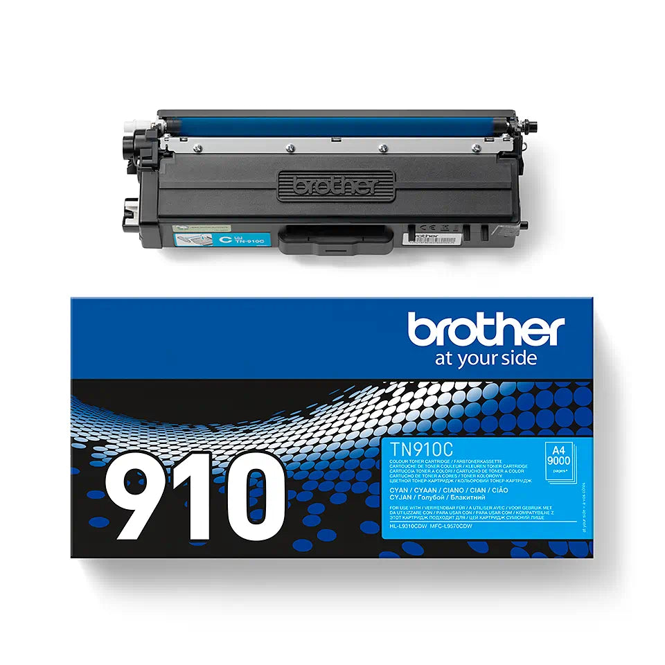 Toner Brother TN910C, albastru (cyan), original, 9000 pagini