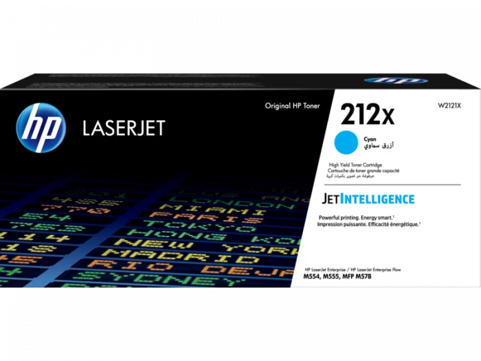Toner HP 212X (W2121X), albastru (cyan), original, 10.000 pagini
