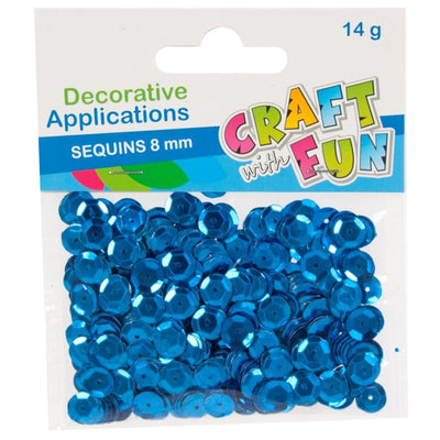 Cf Paiete Albastru-Metalic, 8Mm, 14G/Set