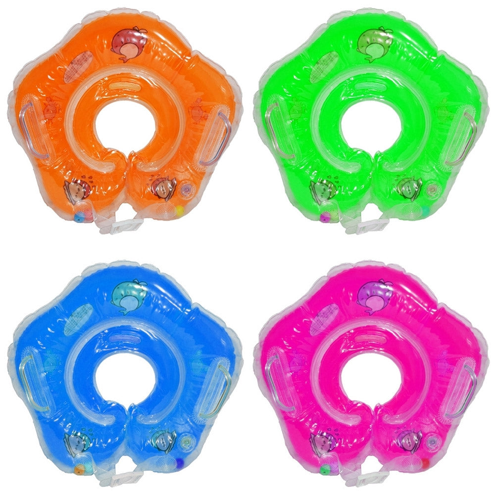 Colac gonflabil pentru bebeluși, dimensiune 40x39 cm, cu mânere de susținere, ideal pentru siguranța primelor experiențe în apă