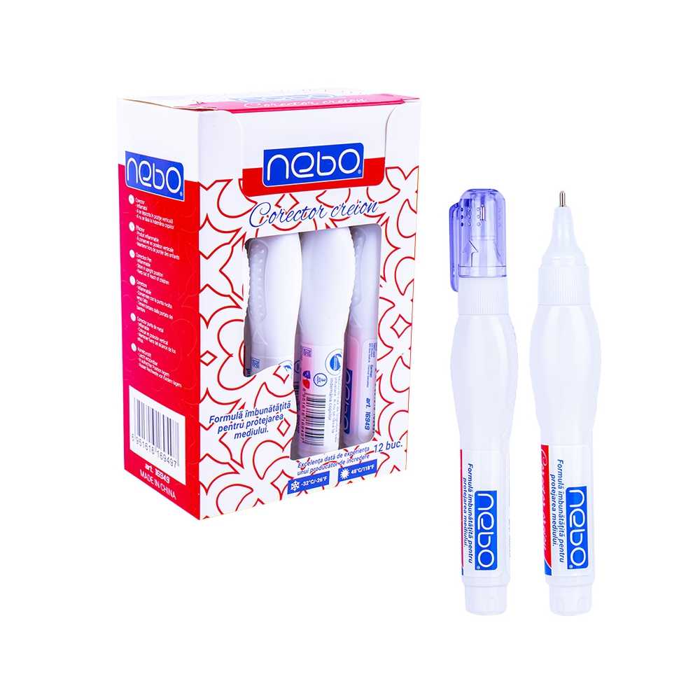 Corector creion, 7 ml corp alb - NEBO