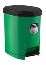Cos Birou Plastic Verde Cu Pedala 9L Ark