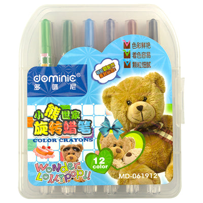 Creioane Colorate Cerate Twist-Up 12 Culori Evoffice