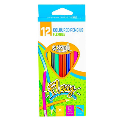 Creioane Color, Flexibile, 12 Culori/Set - S-Cool
