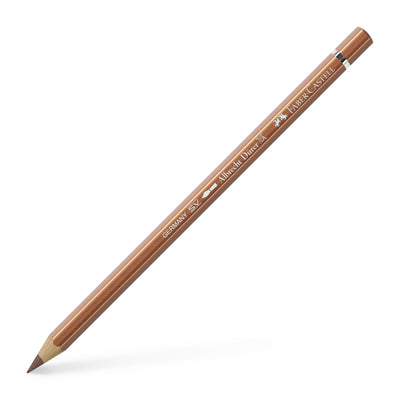 Creion colorat acuarelabil profesional Albrecht Dürer Faber-Castell în nuanța metalică Cupru 252, cu mină groasă de 3.8 mm și pigmenți sclipitori arămii perfect solubili în apă